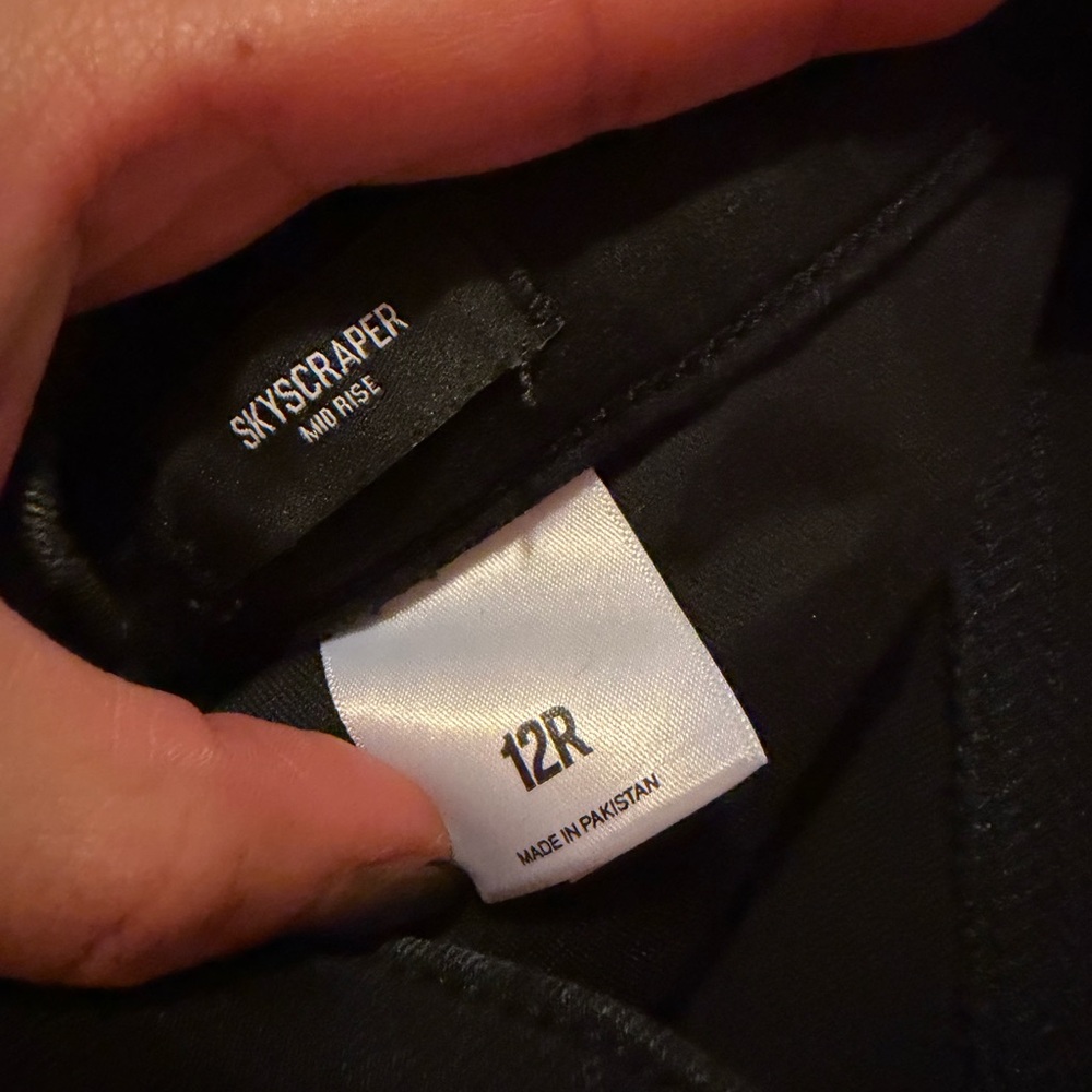 Express Skyscraper Mid Rise Black Trousers - Picture 2 of 3